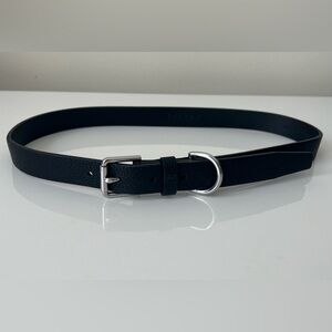 NWOT Authentic Ralph Lauren Pebbled Black Faux Leather Belt Size S